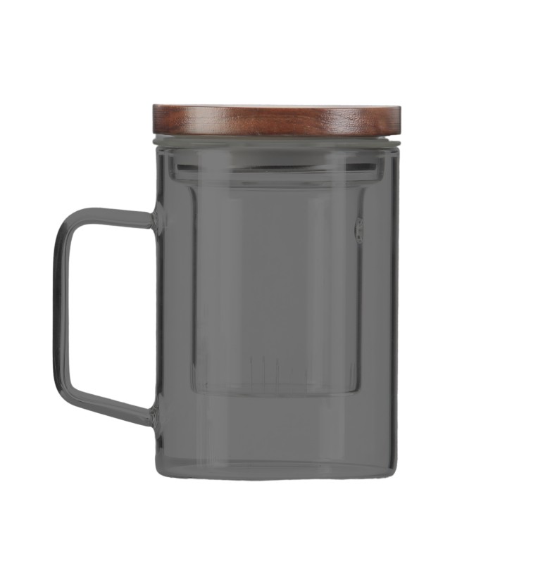 Szklanka z zaparzaczem Soho 350 ml grafitowa 29361