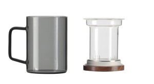 Szklanka z zaparzaczem Soho 350 ml grafitowa 29361