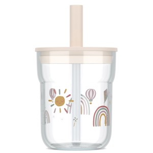 Szklanka dziecięca ze słomką Mio 250ml Sunshine &amp; Rainbow 108023065245