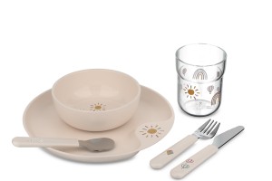 Szklanka dziecięca ze słomką Mio 250ml Sunshine &amp; Rainbow 108023065245