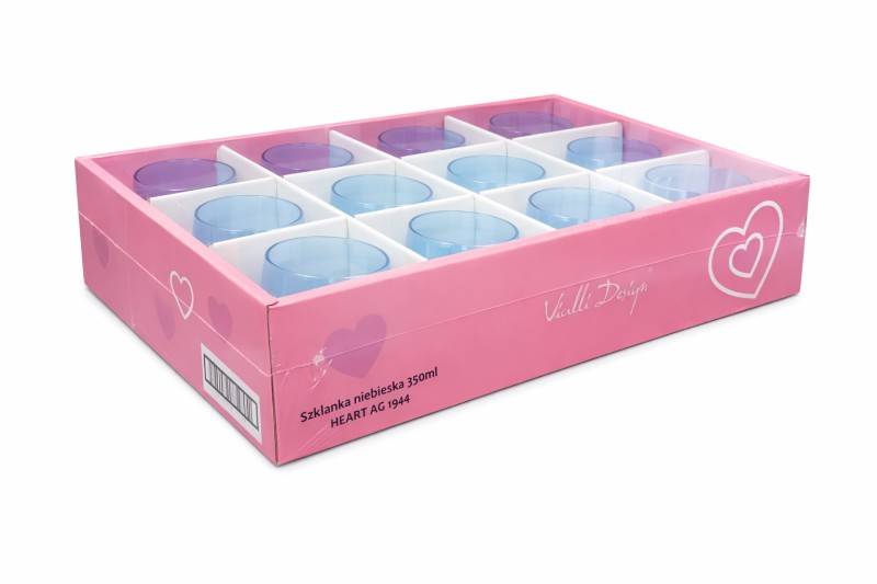 Szklanka niebieska 350ml Heart AG 1944