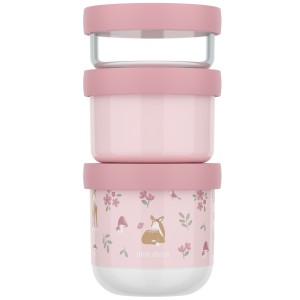 Pojemnik na przekąski piętrowalny Mio 3-częściowy Fairy &amp; Garden 108034065406