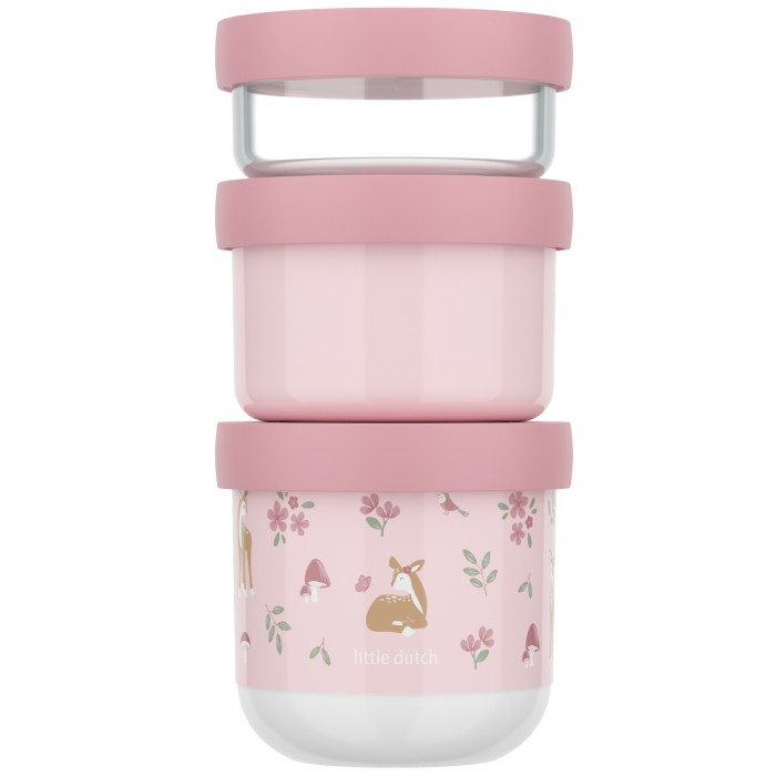 Pojemnik na przekąski piętrowalny Mio 3-częściowy Fairy &amp; Garden 108034065406