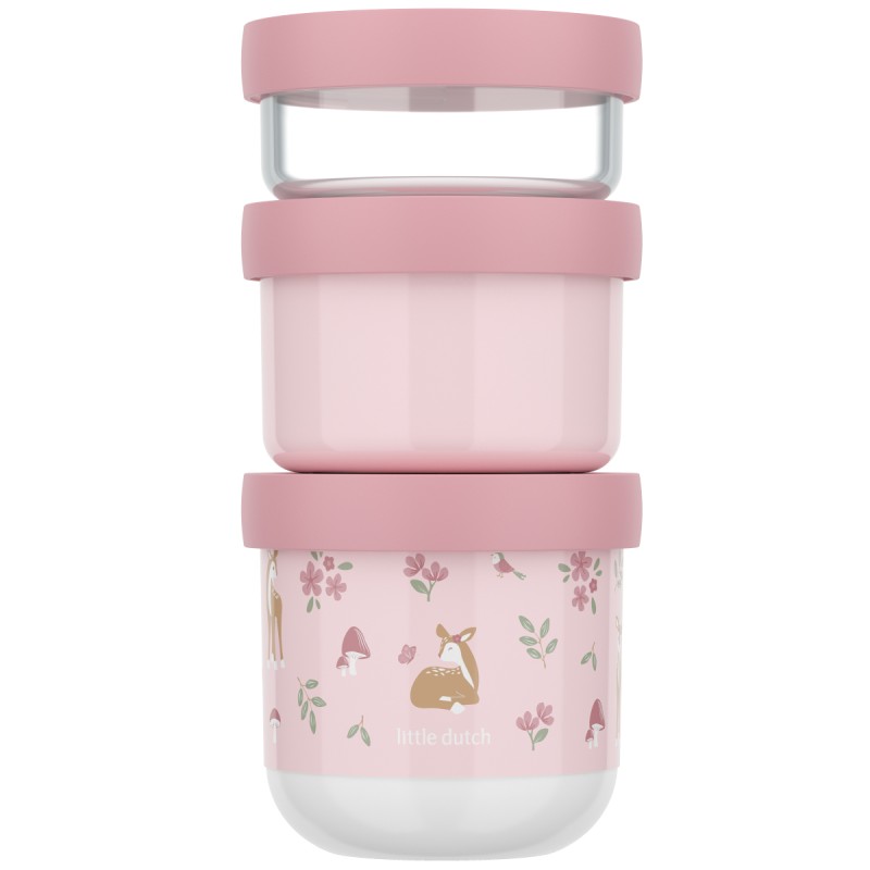 Pojemnik na przekąski piętrowalny Mio 3-częściowy Fairy &amp; Garden 108034065406