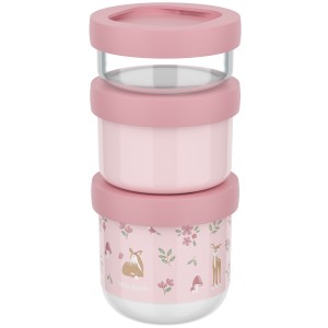 Pojemnik na przekąski piętrowalny Mio 3-częściowy Fairy &amp; Garden 108034065406