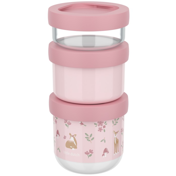 Pojemnik na przekąski piętrowalny Mio 3-częściowy Fairy &amp; Garden 108034065406