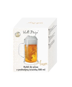 Kufel do piwa z podwójną ścianką 500ml AMO 1228