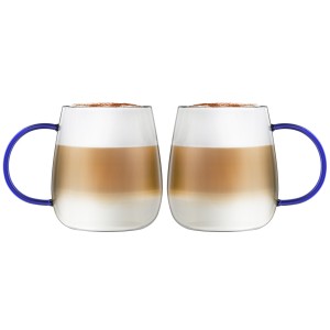 Komplet 2 szklanek z niebieskim uchem 400 ml Bolla 1135