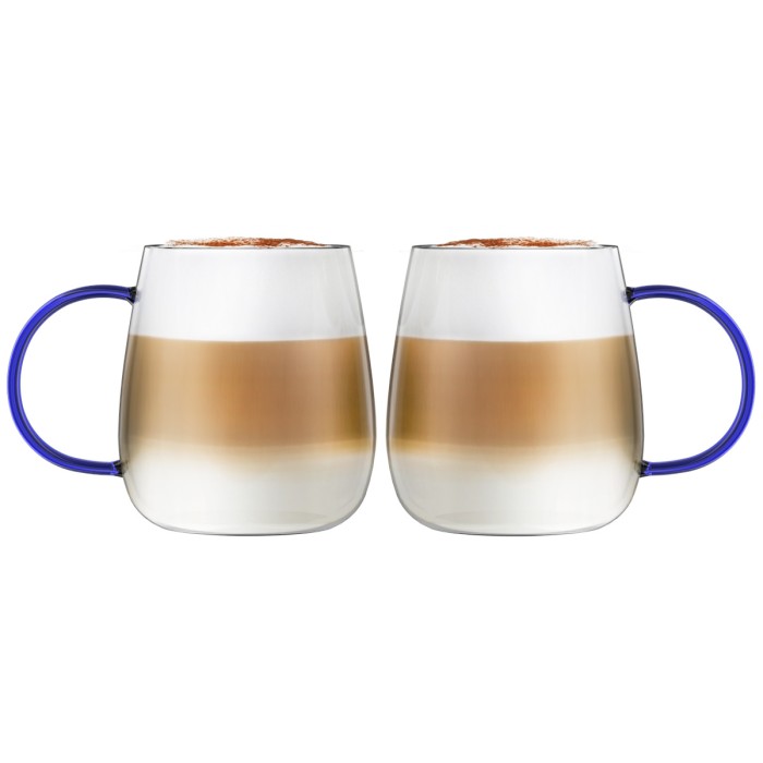 Komplet 2 szklanek z niebieskim uchem 400 ml Bolla 1135