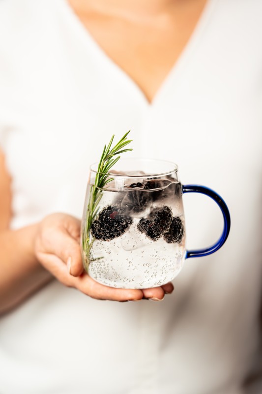 Komplet 2 szklanek z niebieskim uchem 400 ml Bolla 1135