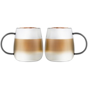 Komplet 2 szklanek z szarym uchem 400 ml Bolla 1159