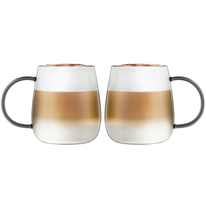 Komplet 2 szklanek z szarym uchem 400 ml Bolla 1159