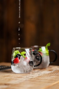 Komplet 2 szklanek z szarym uchem 400 ml Bolla 1159