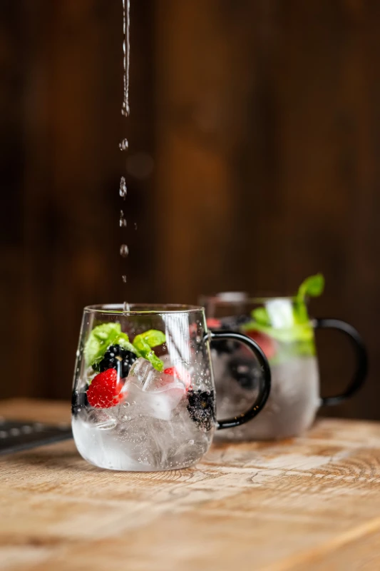 Komplet 2 szklanek z szarym uchem 400 ml Bolla 1159