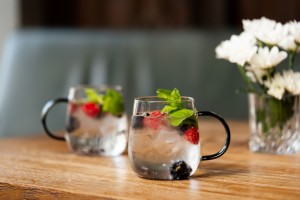 Komplet 2 szklanek z szarym uchem 400 ml Bolla 1159