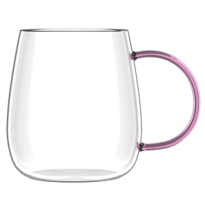 Komplet 2 szklanek z różowym uchem 400 ml Bolla 1166