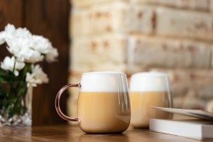 Komplet 2 szklanek z różowym uchem 400 ml Bolla 1166