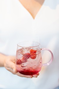 Komplet 2 szklanek z różowym uchem 400 ml Bolla 1166