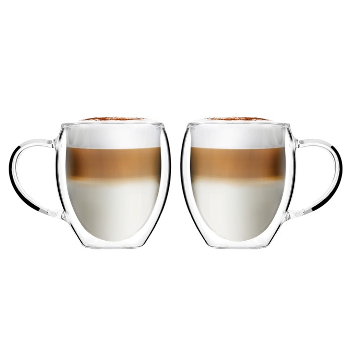 Komplet 2 szklanek z podwójną ścianką i uszkiem Noa 250 ml 29767