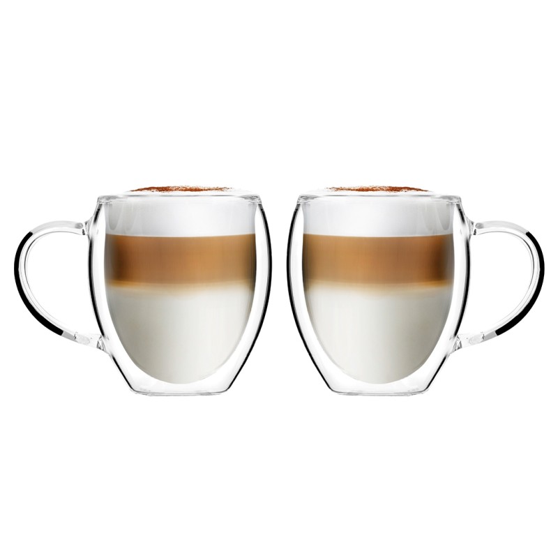 Komplet 2 szklanek z podwójną ścianką i uszkiem Noa 250 ml 29767