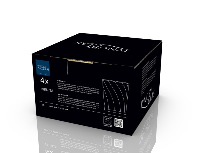 Szklanki do wody 4 szt. Vienna 300 ml różowe 30189