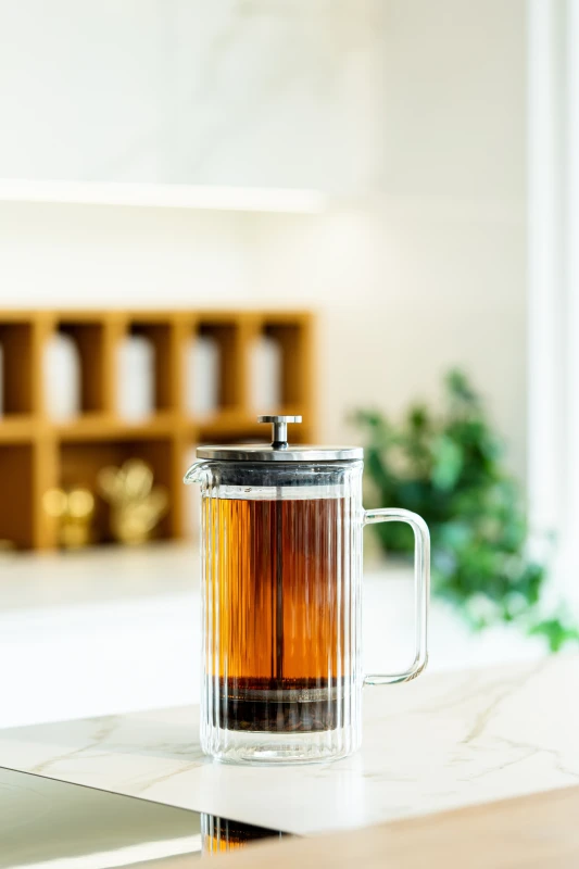 Zaparzacz do kawy i herbaty z podwójną ścianką 1000 ml Tulip srebrny mat 0657