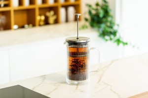 Zaparzacz do kawy i herbaty z podwójną ścianką 1000 ml Tulip srebrny mat 0657