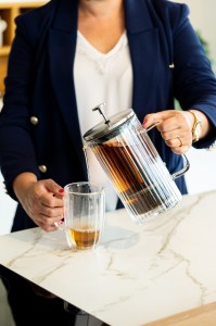 Zaparzacz do kawy i herbaty z podwójną ścianką 1000 ml Tulip srebrny mat 0657