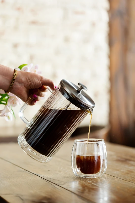Zaparzacz do kawy i herbaty z podwójną ścianką 1000 ml Tulip srebrny mat 0657