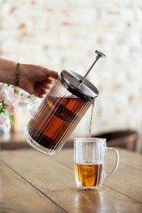 Zaparzacz do kawy i herbaty z podwójną ścianką 1000 ml Tulip srebrny mat 0657