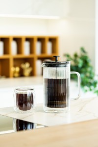 Zaparzacz do kawy i herbaty z podwójną ścianką 1000 ml Tulip grafitowy mat 0671