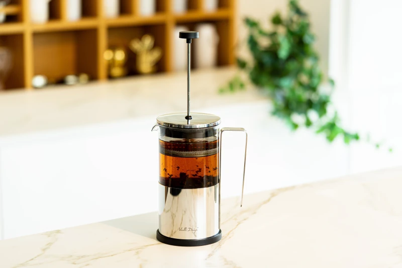 Zaparzacz do kawy i herbaty 1000 ml Diamante srebrny 0688
