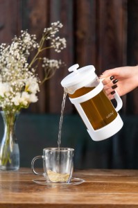 Zaparzacz do kawy i herbaty 1000 ml Senso biały 1074