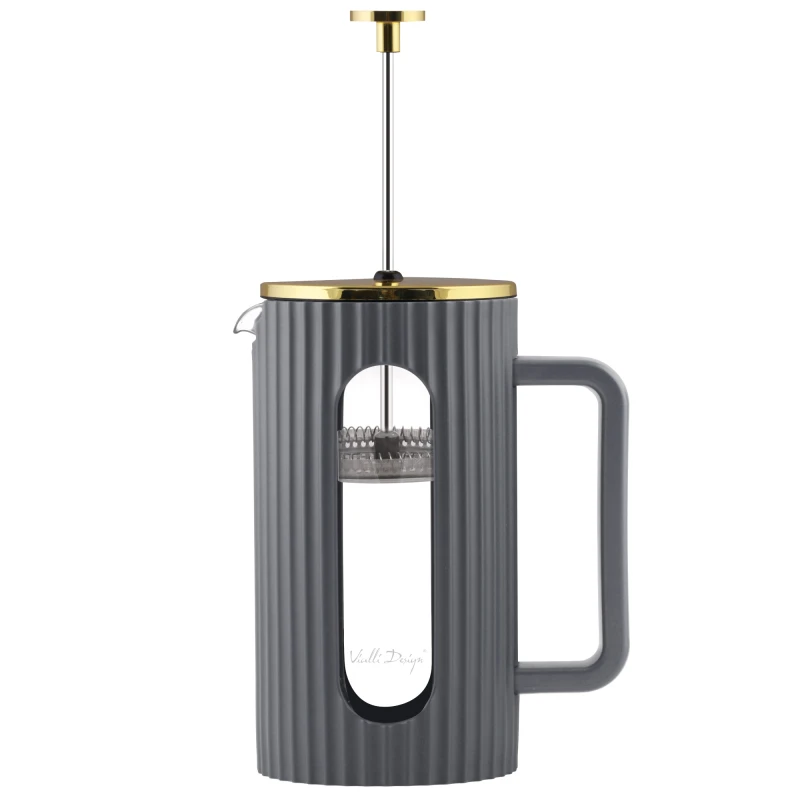 Zaparzacz do kawy i herbaty 1000 ml Livio szary 1067