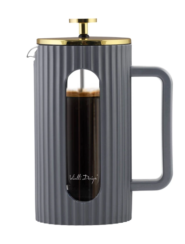 Zaparzacz do kawy i herbaty 1000 ml Livio szary 1067