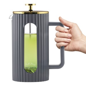 Zaparzacz do kawy i herbaty 1000 ml Livio szary 1067