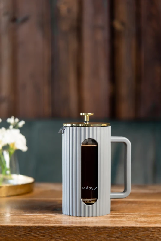 Zaparzacz do kawy i herbaty 1000 ml Livio szary 1067