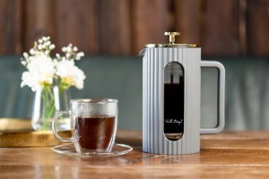 Zaparzacz do kawy i herbaty 1000 ml Livio szary 1067