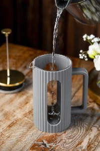 Zaparzacz do kawy i herbaty 1000 ml Livio szary 1067