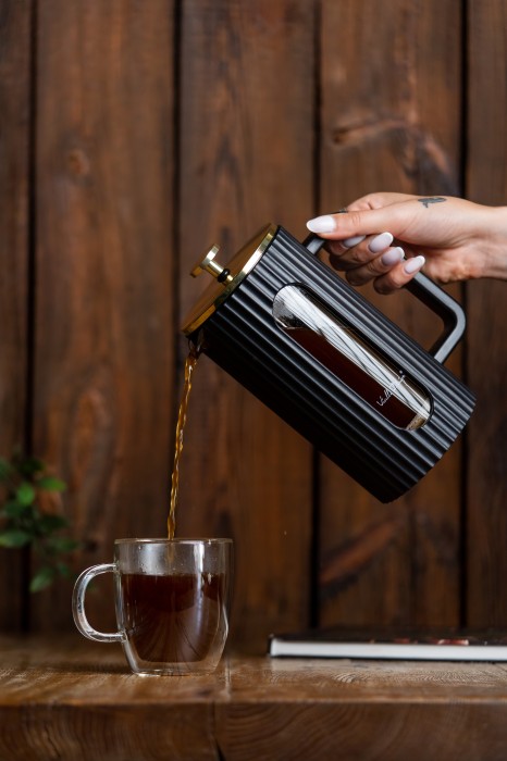 Zaparzacz do kawy i herbaty 1000ml czarno/złoty Livio 1715
