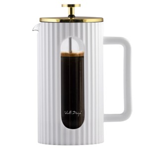 Zaparzacz do kawy i herbaty 1000ml biało/złoty Livio 1708