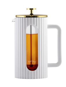 Zaparzacz do kawy i herbaty 1000ml biało/złoty Livio 1708
