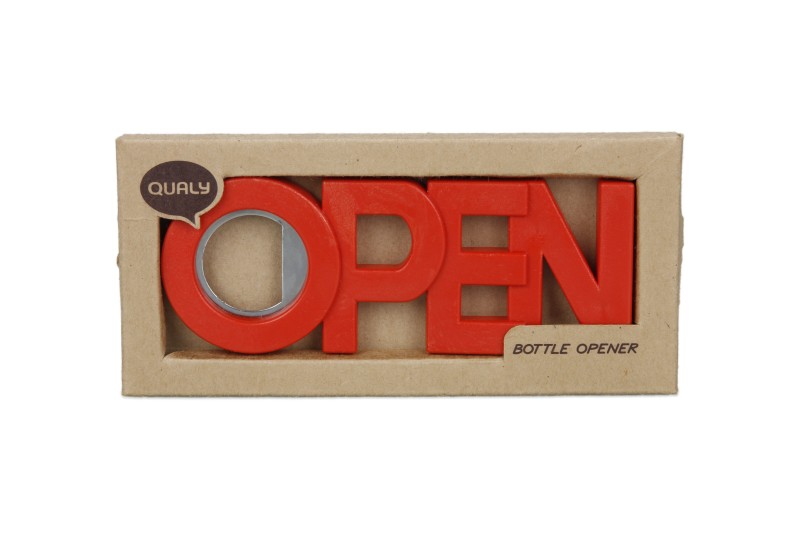Otwieracz do piwa z magnesem open czerwony 10239-RD