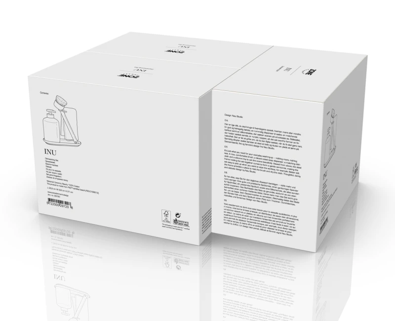 Organizer do zlewu 3 elementy Inu Off white 29720