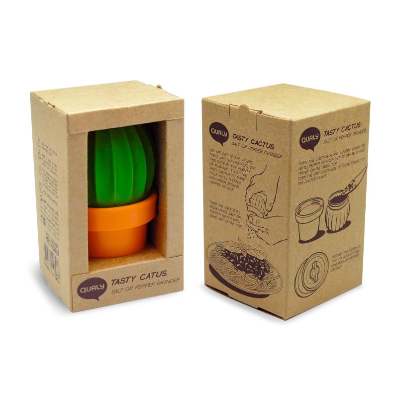 Młynek do soli i pieprzu Tasty Cactus biało-zielony