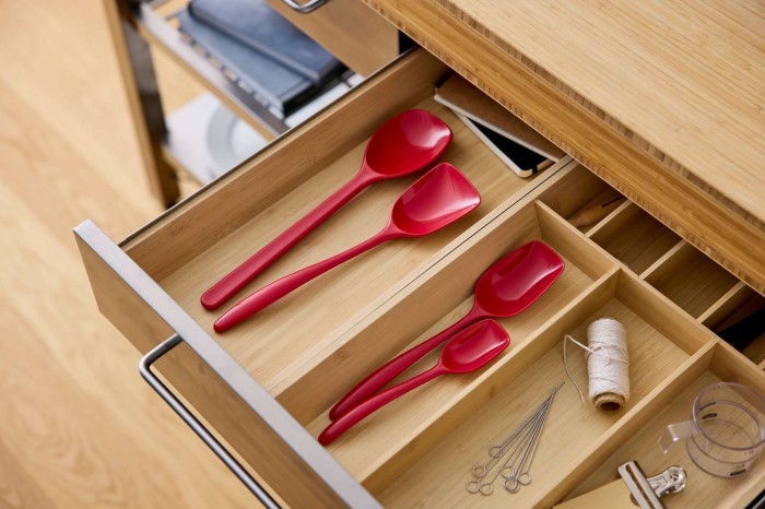 Łyżki kuchenne 4szt Red 30119