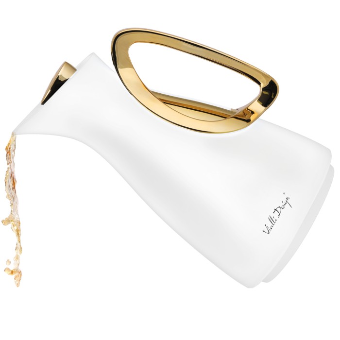 Termos z wkładem szklanym Alessia 1l biało-złoty 1043