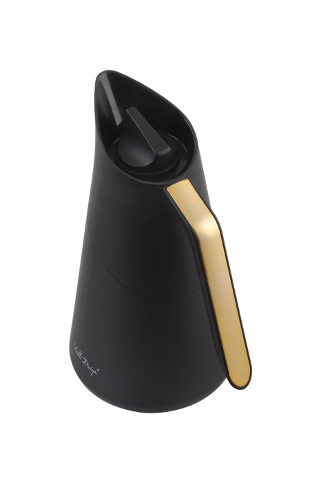 Termos z wkładem szklanym Soho 1l czarno-złoty 9224