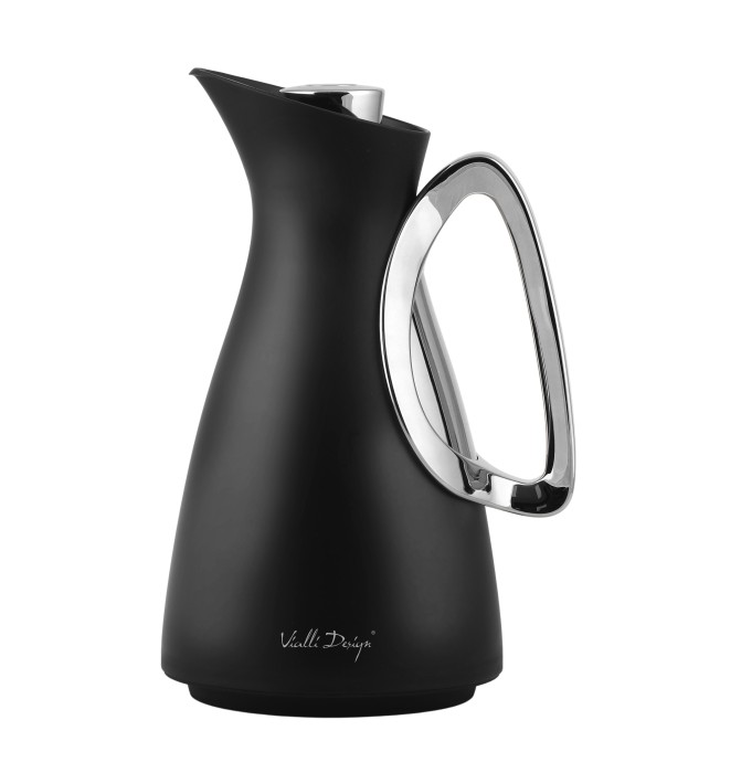 Termos z wkładem szklanym Alessia 1l czarno-srebrny 9217