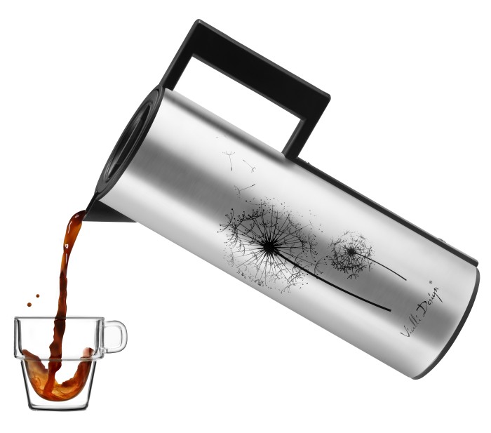 Termos z wkładem szklanym 1L CORTO stalowy 231628